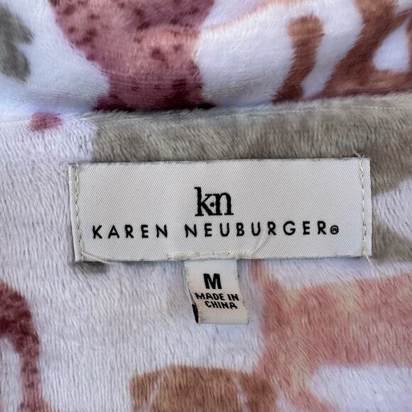 Karen Neuburger Girlfriend Fleece Pajama Set SZ M  Puppy Print Soft Loungewear - Picture 7 of 14